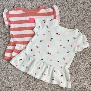 CAT & JACK TODDLER GIRL PEPLUM TOP BUNDLE